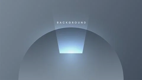 Gradient half circle, Gray light circles background Stock Illustration