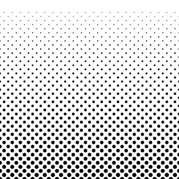 Gradient halfton horizontal seamless pattern. Vector dots background. Stock Illustration