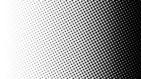 Gradient of halftone black dots on a white background. Pop art texture. Comic Illustrazione stock