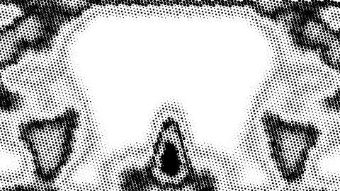 Gradient of halftone black dots on a white background. Pop art texture. Com.. 스톡 일러스트