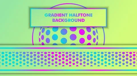Gradient Halftone Dots Background Stock Illustration