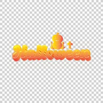 Gradient halloween lettering typography design eps 10 Stock Illustration