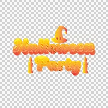 Gradient halloween lettering typography graphic eps 10 Stock Illustration