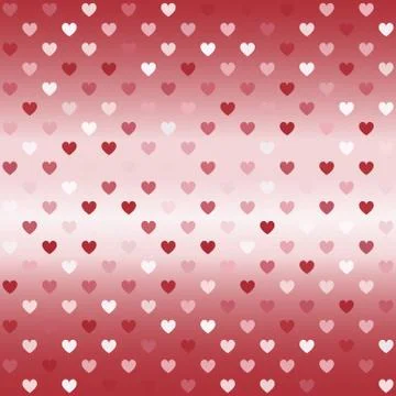 Gradient heart pattern. Seamless vector background Stock Illustration