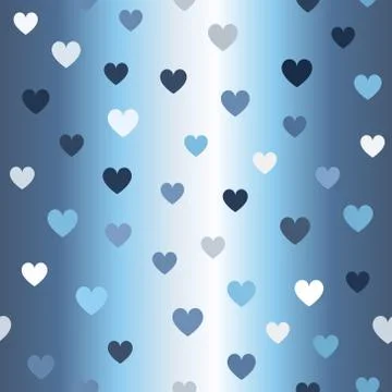 Gradient heart pattern. Seamless vector background Illustrazione stock
