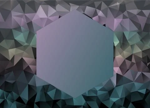 Gradient Hexagon On Luxury Abstract Low Poly Polygonal Background Vector Stock Illustration