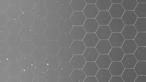 Gradient hexagon pattern background with small scattered light particles an.. Stock Footage 329847688
