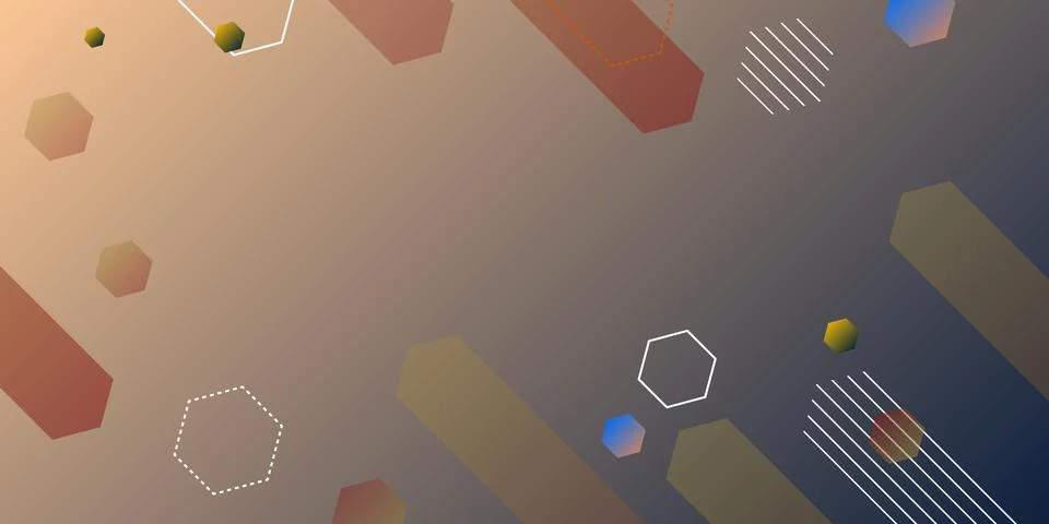 Gradient hexagonal background. Vector. Stock Illustration