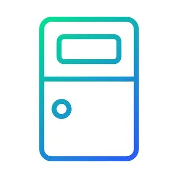 Gradient Icon of Doorway, Enter or Exit Symbol Ilustración de archivo