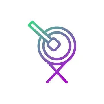 Gradient icon of a drum musical instrument Stock Illustration
