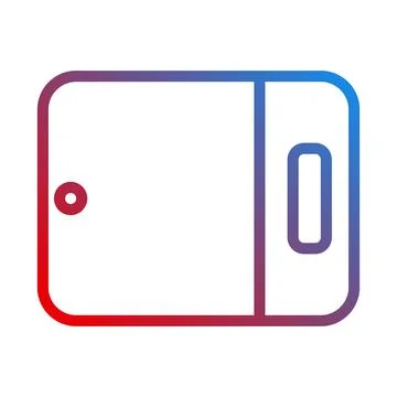 Gradient Icon of a Rectangular Electronic Device Illustrazione stock