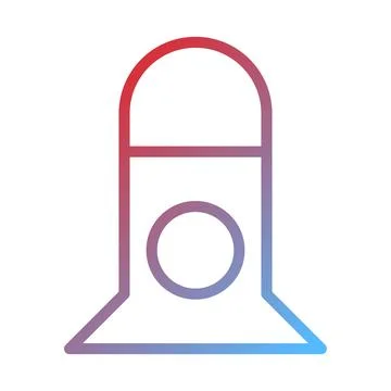 Gradient Icon with Rounded Top and Central Circle Illustrazione stock