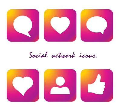 Gradient icon Social network Stock Illustration