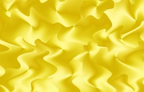 Gradient illuminating yellow 3D wavy pattern for abstract background Stock Illustration