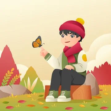 Gradient illustration for fall season Stock Illustration