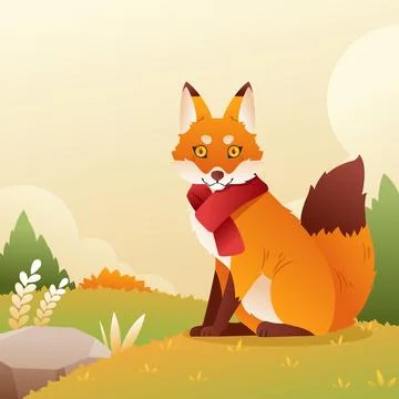 Gradient illustration for fall season Stock Illustration