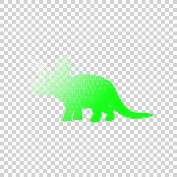 Gradient illustration or abstract art dinosaur character isolated Stock Illustration