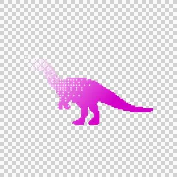 Gradient illustration or abstract art dinosaur character vector Stock Illustration