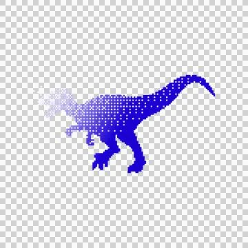 Gradient illustration or abstract art dinosaur character clip art Stock Illustration