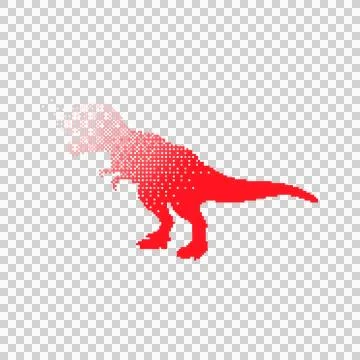 Gradient illustration or abstract art dinosaur character design Stock Illustration