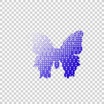 Gradient illustration or abstract art butterfly design Stock Illustration