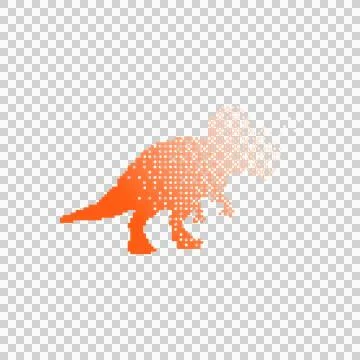 Gradient illustration or abstract art dinosaur character graphic Stock Illustration