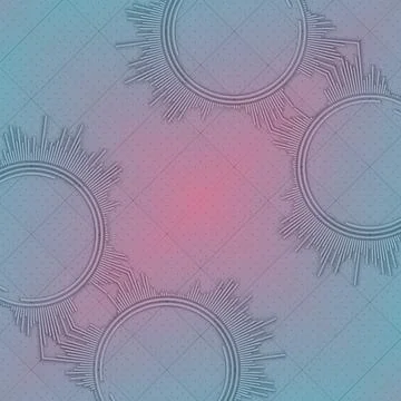 Gradient illustration with transition from pink to turquoise. 3d rendering イラスト素材