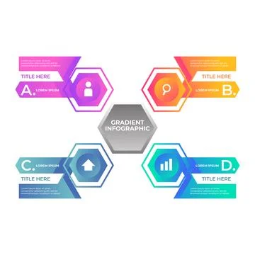 Gradient infographic concept with evolution Stock Illustration