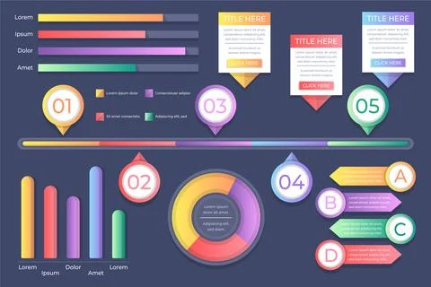 Gradient infographic evolution concept Stock Illustration