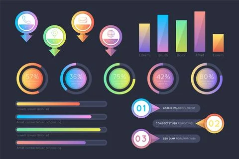 Gradient infographic evolution concept Stock Illustration
