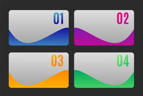 Gradient Infographic Steps Text Box Stock Illustration