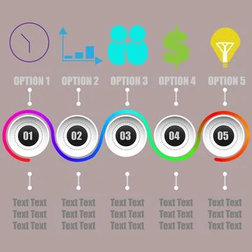 Gradient infographics Stock Illustration