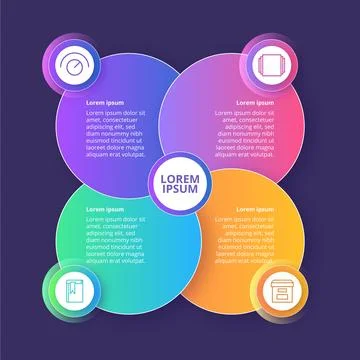 Gradient infographics template concept Stock Illustration