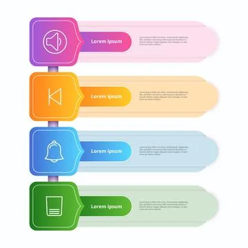 Gradient infographics template Stock Illustration