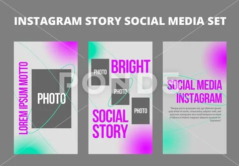 Gradient instagram social media story post PSD Template