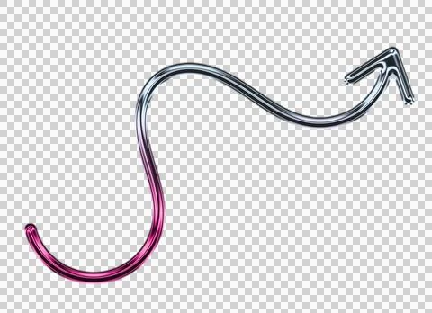 Gradient of intertwined pink and purple ribbons forming abstract shapes Ilustración de archivo