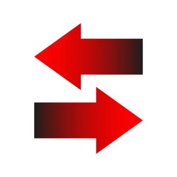 Gradient isolated arrow Stock Illustration