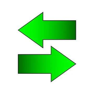 Gradient isolated arrow Stock Illustration