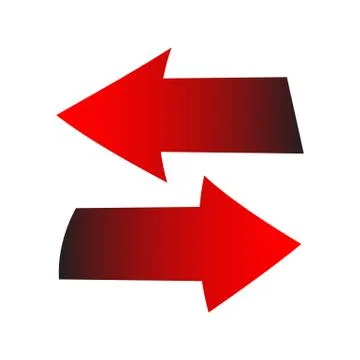 Gradient isolated arrow Stock Illustration
