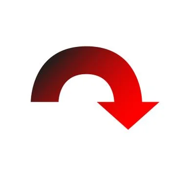 Gradient isolated arrow Stock Illustration