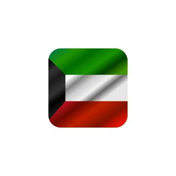 Gradient kuwait flag design vector Stock Illustration