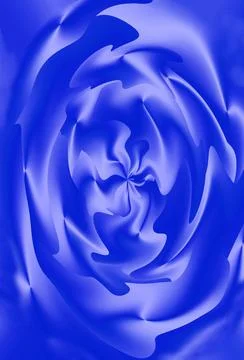 Gradient lapis lazuli blue 3D flower-like spiral illustration for background Stock Illustration