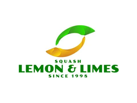 Gradient lemon lime logo design template Stock Illustration