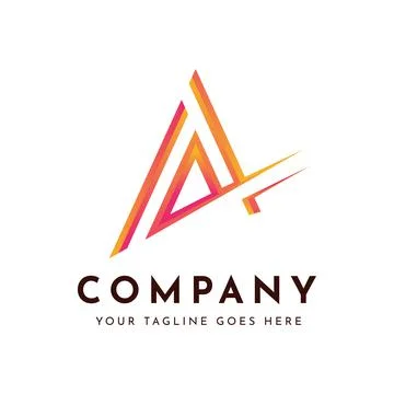 Gradient letter a logo template Stock Illustration