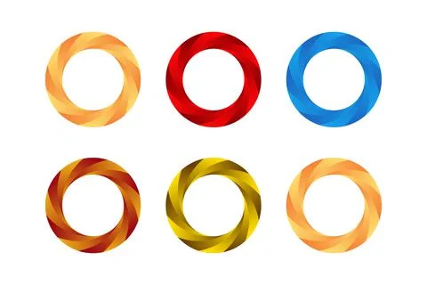 Gradient letter O Logo Set Illustrazione stock