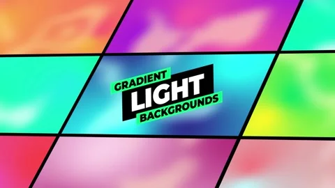 Gradient Light Backgrounds After Effects素材