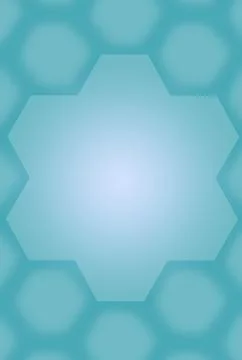Gradient light blue 3D hexagon pattern frame with copy space Stock Illustration