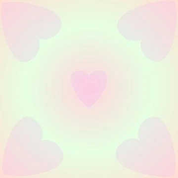 Gradient light blue with heart shape illustration for web and phone wallpaper Stock Illustration