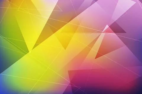 Gradient light red and orange polygonal background. Vector. Stock Illustration