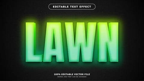 Gradient light text effect on the wall background Text glows in the dark Stock Illustration